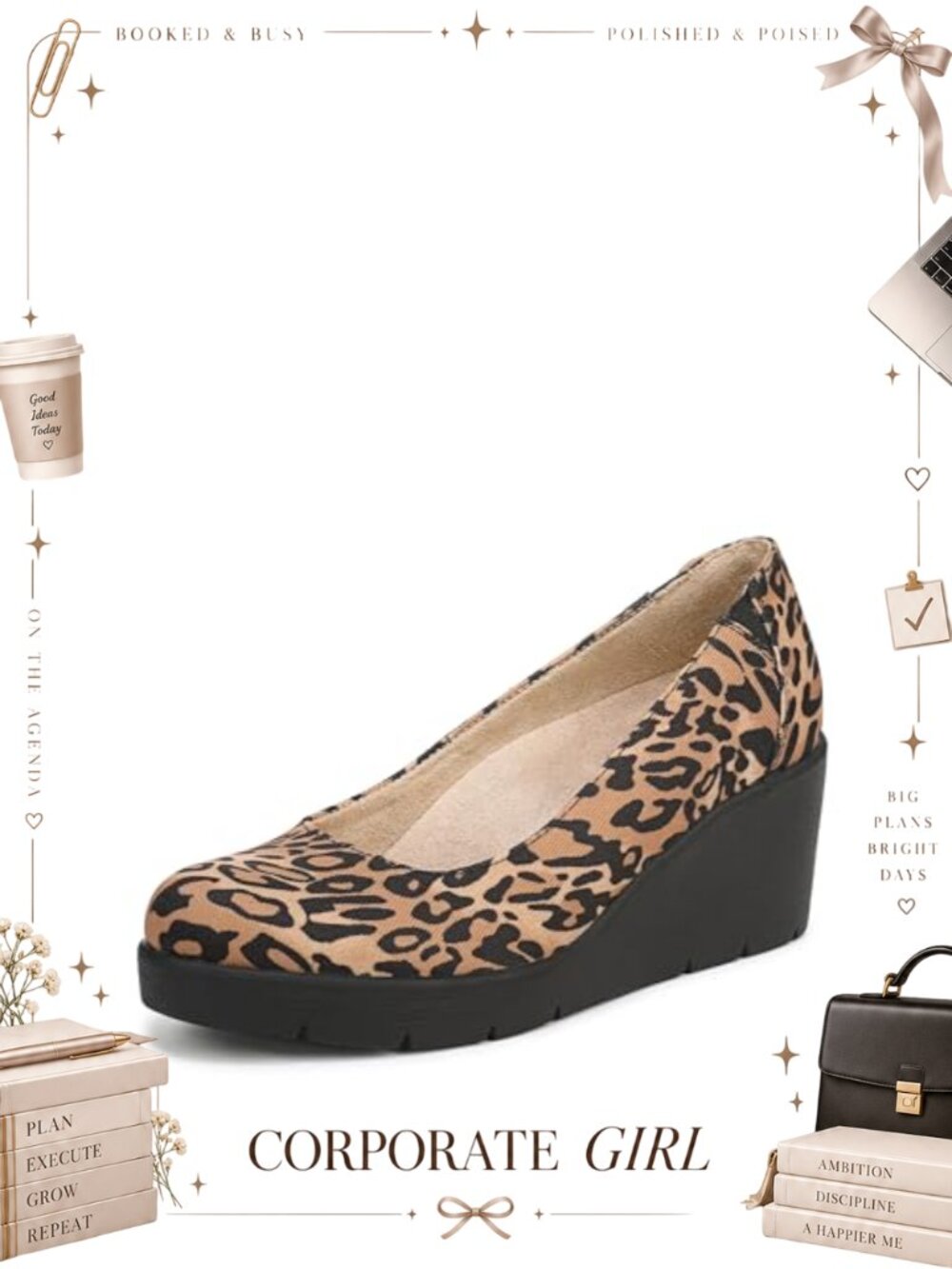 Slip On Wedge Ballet Flat with ContourFIT Memory Foam Cushioning